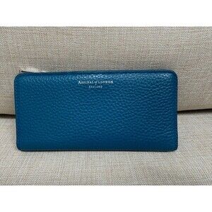 Aspinal of London Mayfair Large Credit Card Wallet - Topaz Pebble Leather